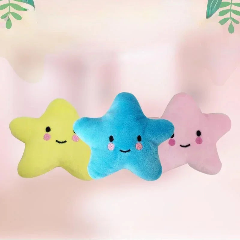Pets Toys Plush Sounding Pentagram Toys Pets Chew Playing Fun Cute Puppy Dogs Cats Squeaky Toys Pets Supplies Accessories
