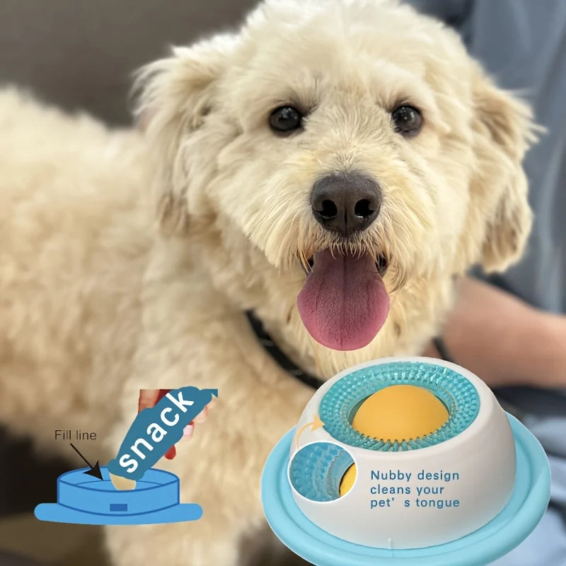 Pet Lick Mat Yogurt Licking Plate Slow Feeder for Dogs & Cats - Interactive Snack Bowl, Promotes Dental Health, Pet Licking Mat