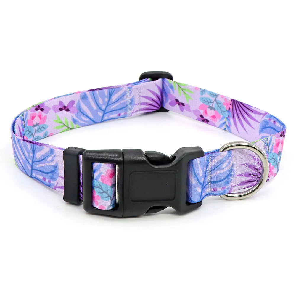 Adjustable Dog Collar Pet Collar for Small Medium Large Dog Walking Collars Flower Style Puppy Cat Collar Pet Supplies Pitbull
