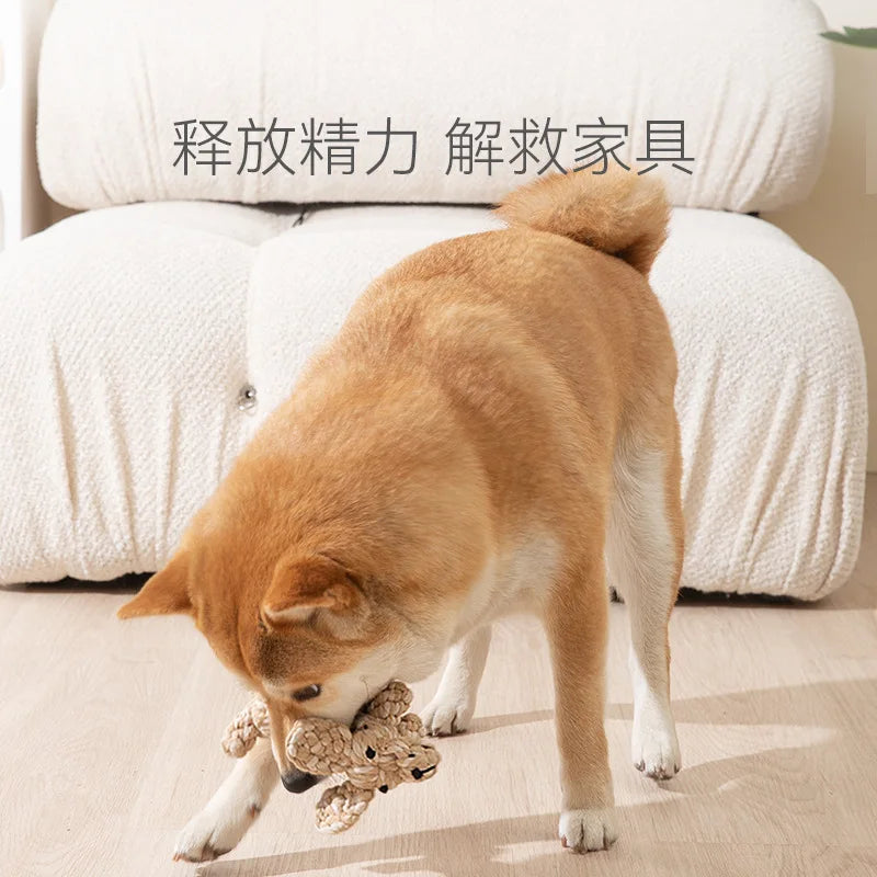 Dog Rope Toy Cartoon Animal Dog Chew Toys for Small Large Dogs Cats Molar Cleaning Teeth Toy Bite Resistance Puppy Pet Supplies