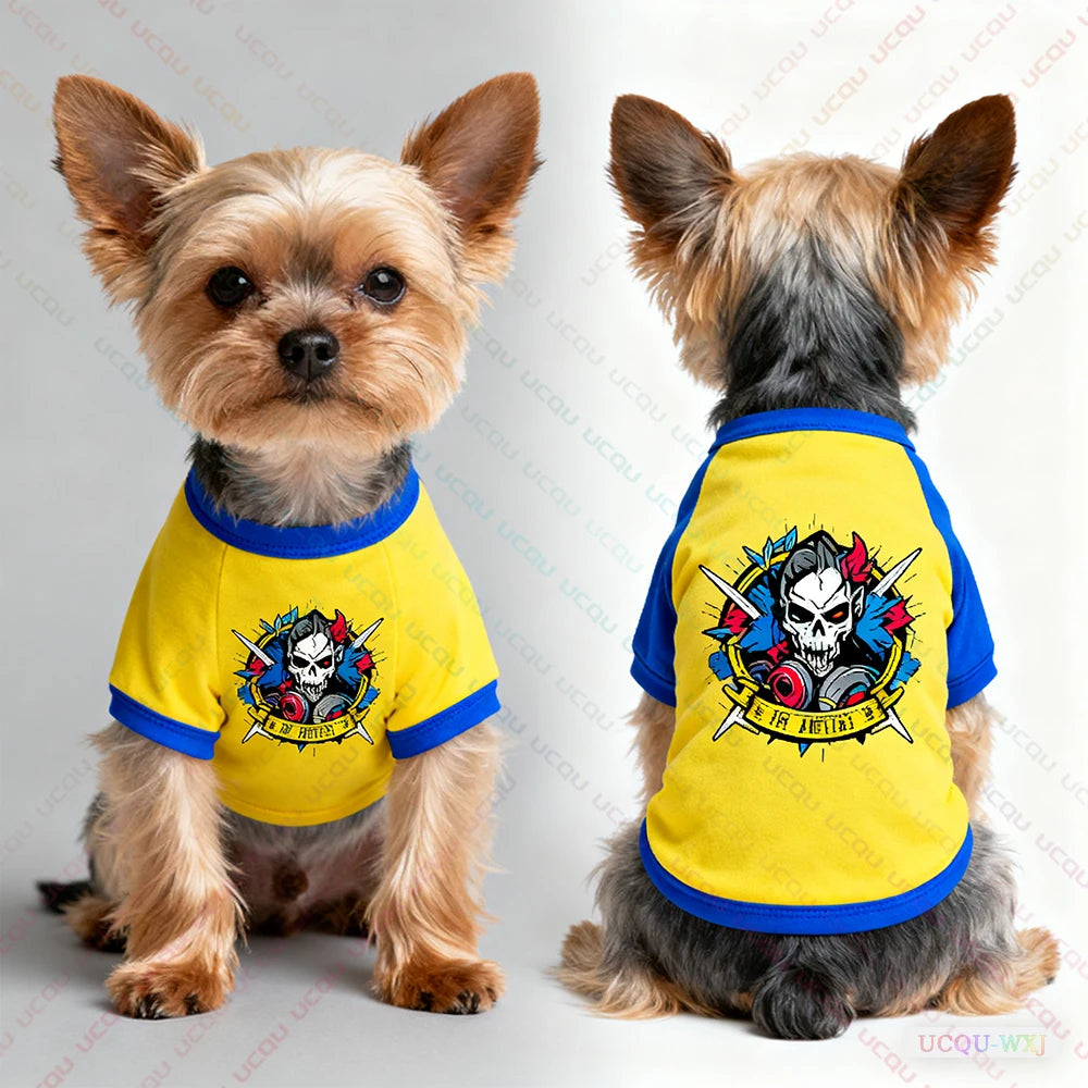 Pet Autumn Clothing Dog T-Shirts Vest Fashion Trend Design Fresh And Cute Exclusive For Cute Pets Quick Drying And Breathable