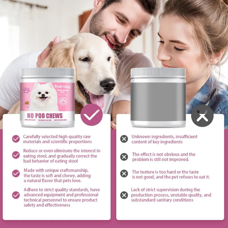 Dog Food No Poop With Probiotics - Reduces stool volume&improves soft stools Supports digestive health for sensitive stomachs