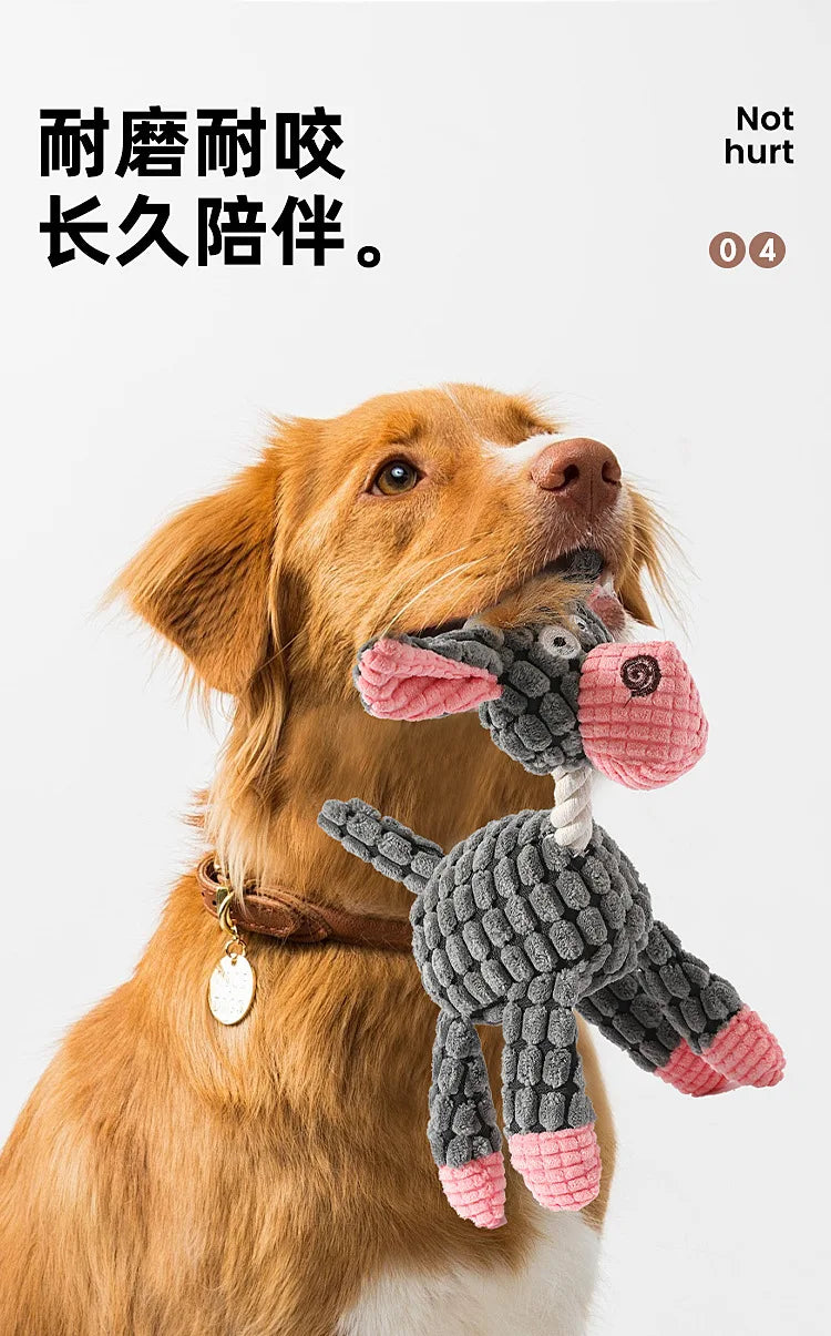 Toys, Dog-bite Toys, Dog-bite Sound-making Toys, Funny Donkeys, Tough and Tooth-grinding Pet Plush Toys