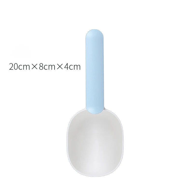 Dog Food Scoop Multifunctional Pet Feeding Spoon with Sealing Clip Grade Plastic Cat Food Dedicated Measuring Spoon