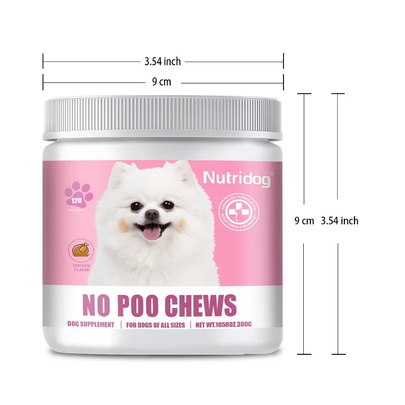 Dog Food No Poop With Probiotics - Reduces stool volume&improves soft stools Supports digestive health for sensitive stomachs