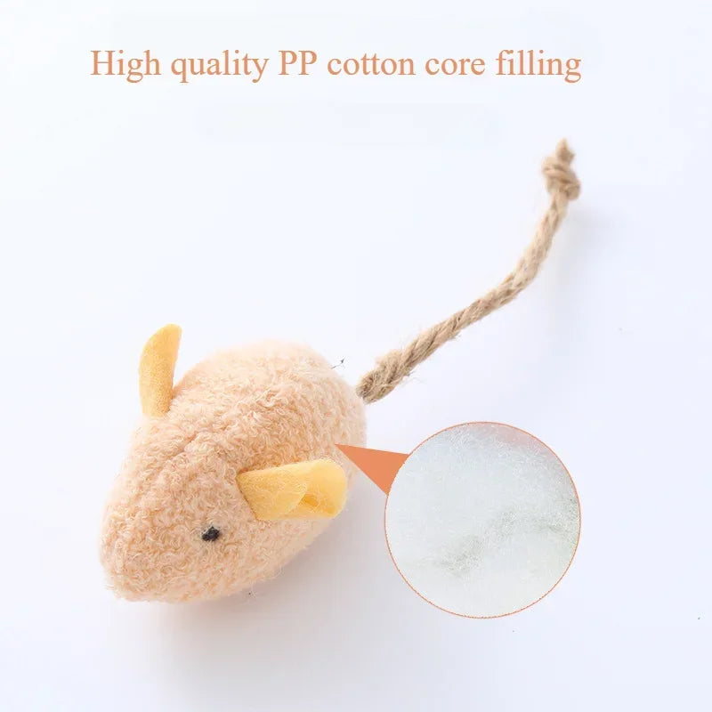 Toys For Cats  Plush Mouse Teasing Cat Hi Play Interactive Soothing Pet Toy Supplies