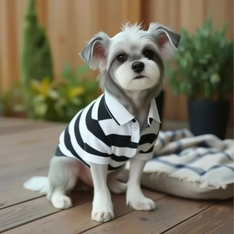 Pet Dog Polo Shirt Dog Clothes Summer Casual Clothing for Small Large Dogs Cats T-Shirt Chihuahua Pug Costumes Yorkshire Shirts