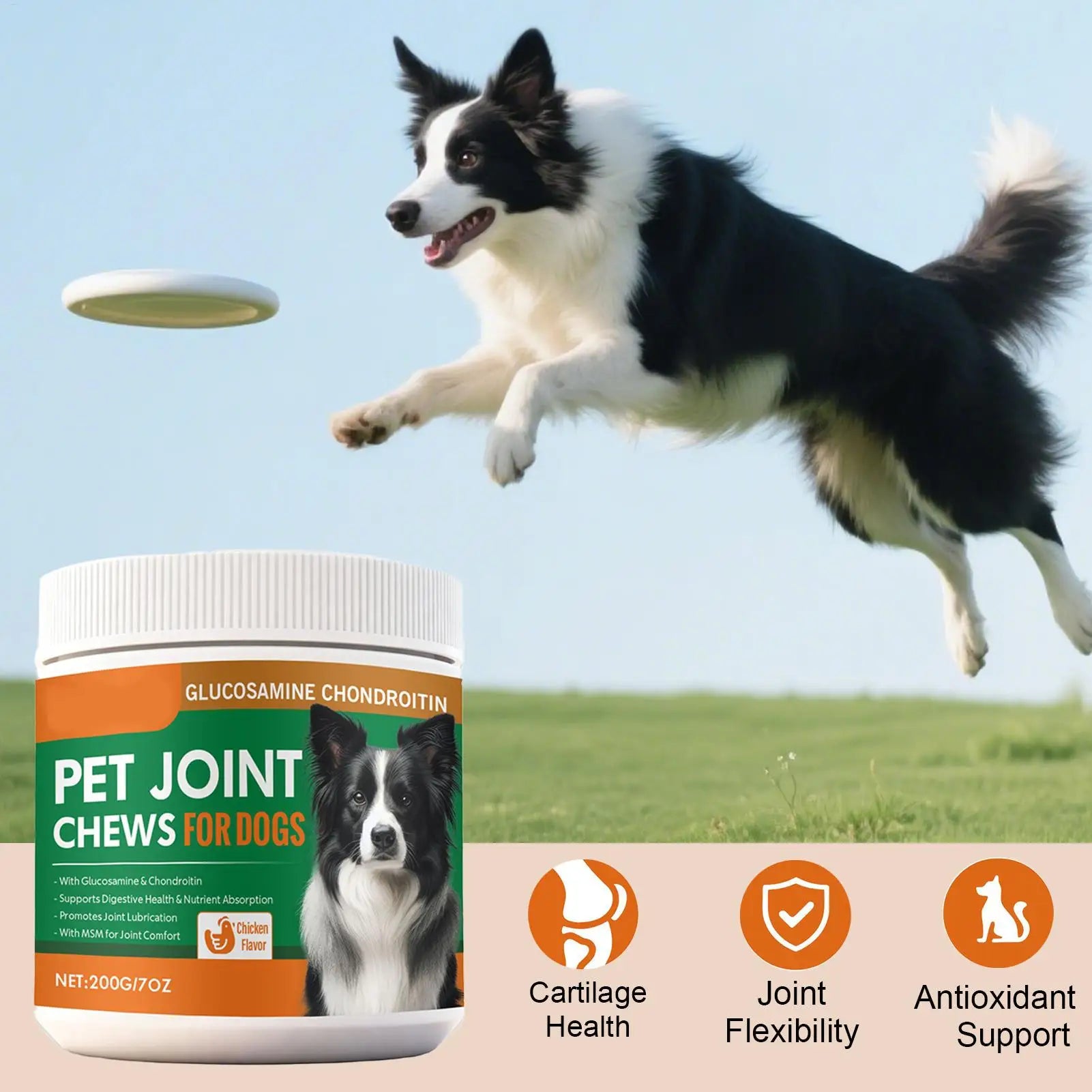 Dog Joint Supplement Chewable Pill Nutrient Pet 100-piece Joint Health For Dogs For Home Travel Daily Care Digestive Absorption