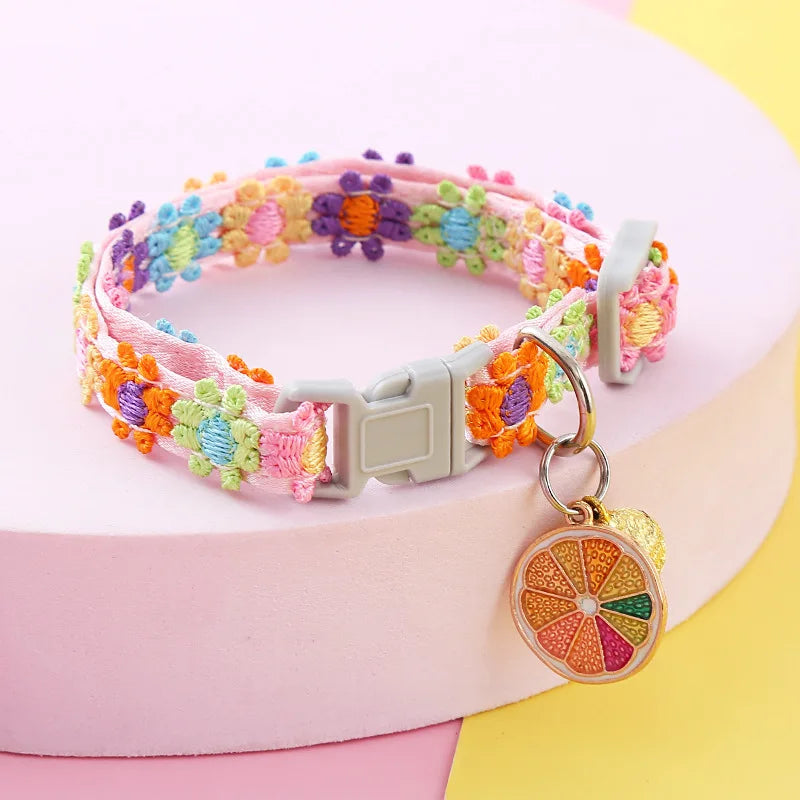 Cat collar with high elasticity, adjustable dog collar, small dog decoration, pet collar