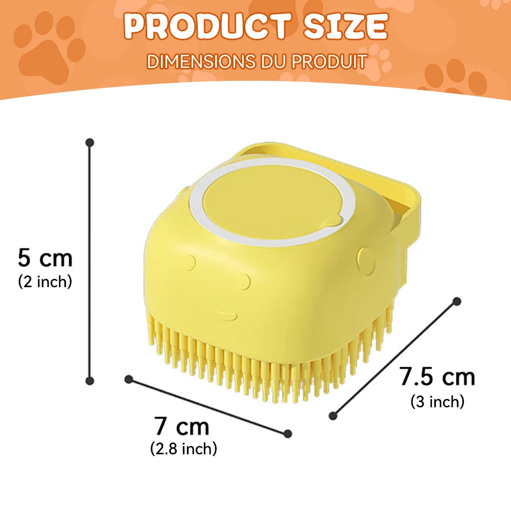 Pet bath brush, massage brush, shampoo, body wash dispenser, dog and cat shower, beauty tools