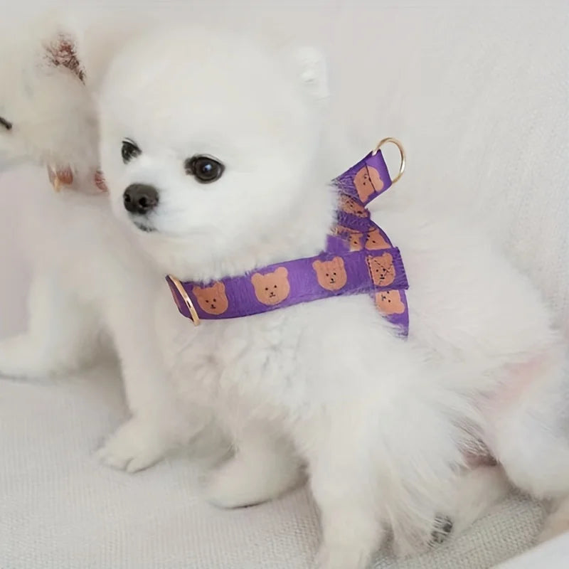 Pet collar, V-neck, cat, dog leash, dog walking decoration, cute, soft, durable