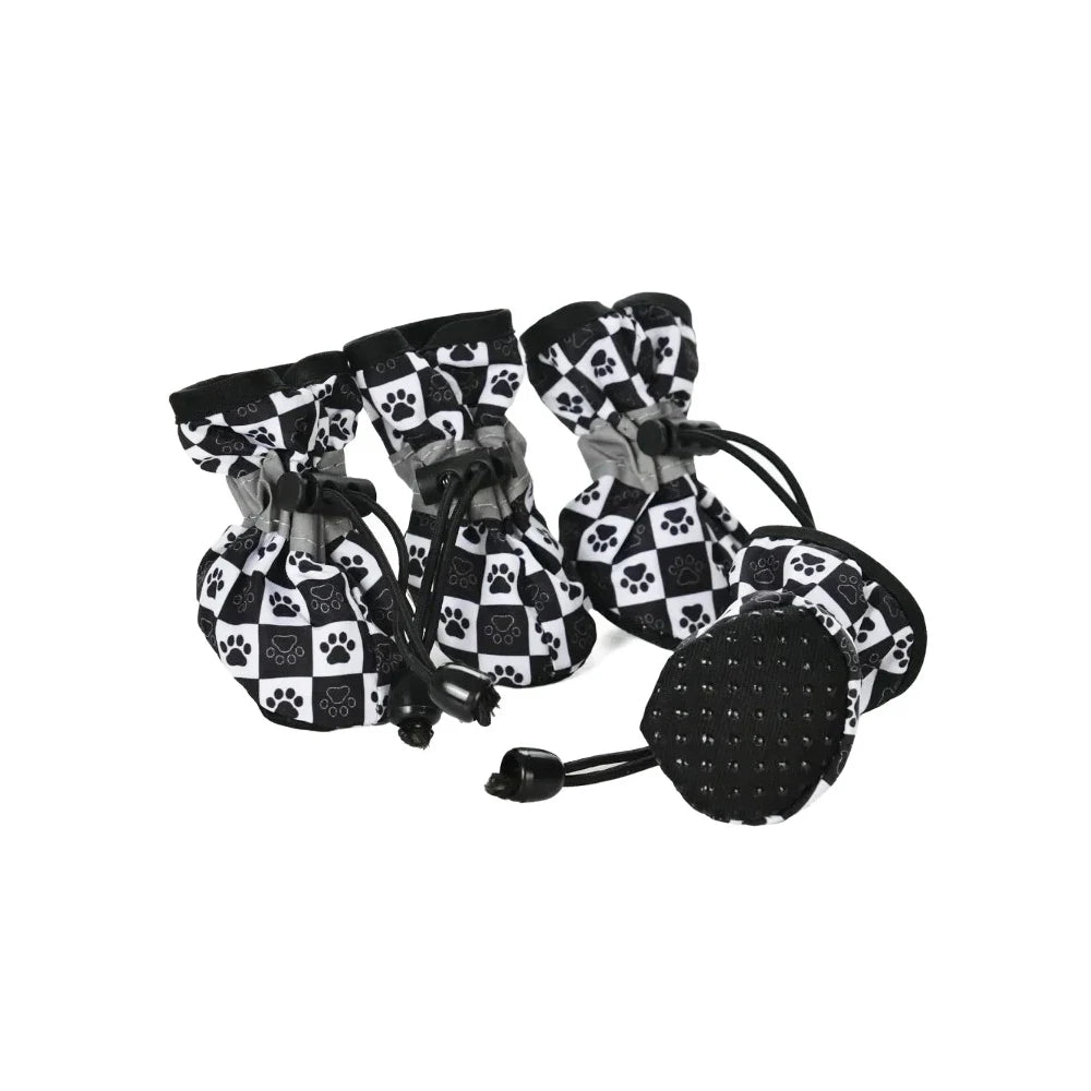 4Pcs Pet Dog Shoes Waterproof Puppy Small Medium Dogs Cat Puppy Socks Warm Snow Anti-slip Boots Pet Rain Shoes Yorkie Sneakers