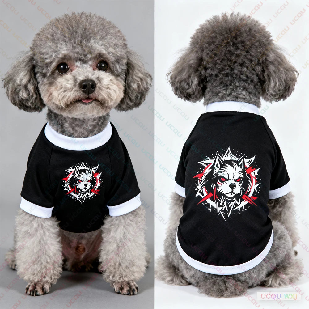 Pet Autumn Clothing Dog T-Shirts Vest Fashion Trend Design Fresh And Cute Exclusive For Cute Pets Quick Drying And Breathable