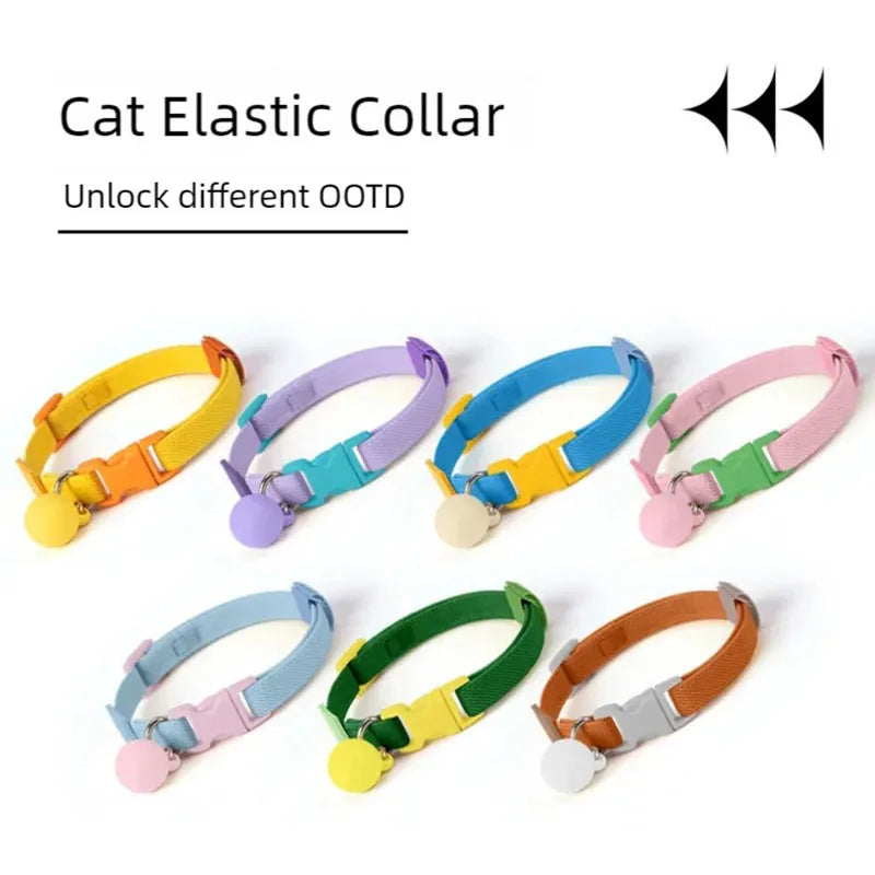 Cat collar with high elasticity, adjustable dog collar, small dog decoration, pet collar
